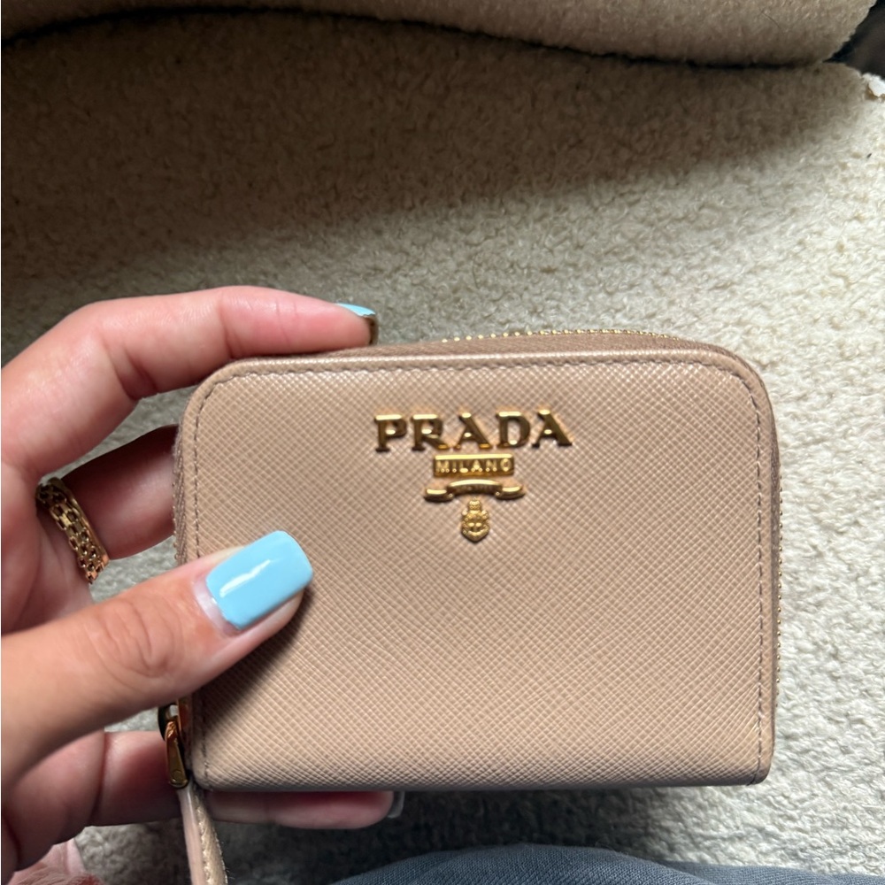 Prada Tan Leather Wallet